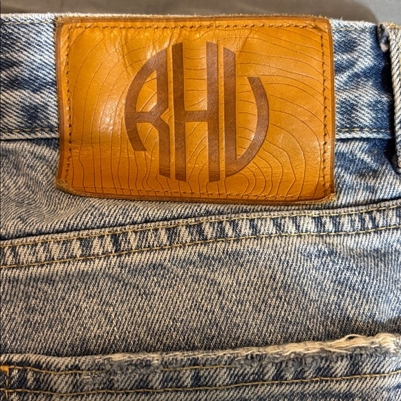 Zara Rhuigi | denim blue jeans button button fly 32 distressed - Picture 9 of 9